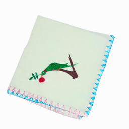 Chamba Rumal - Parrot Hand Embroidered Handkerchief