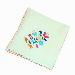 Chamba Rumal - Flower Hand Embroidered Handkerchief 